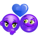 download Lovely Couple Smiley Emoticon clipart image with 225 hue color