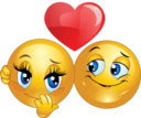 Lovely Couple Smiley Emoticon