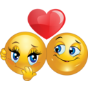 Lovely Couple Smiley Emoticon