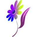 download Flower clipart image with 225 hue color