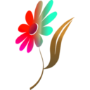 download Flower clipart image with 315 hue color