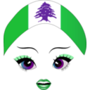 download Pretty Lebanese Girl Smiley Emoticon clipart image with 135 hue color