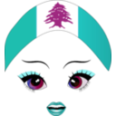 download Pretty Lebanese Girl Smiley Emoticon clipart image with 180 hue color