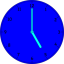 download Clock clipart image with 180 hue color
