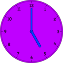 download Clock clipart image with 225 hue color