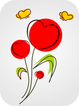 Flowers With Hearts