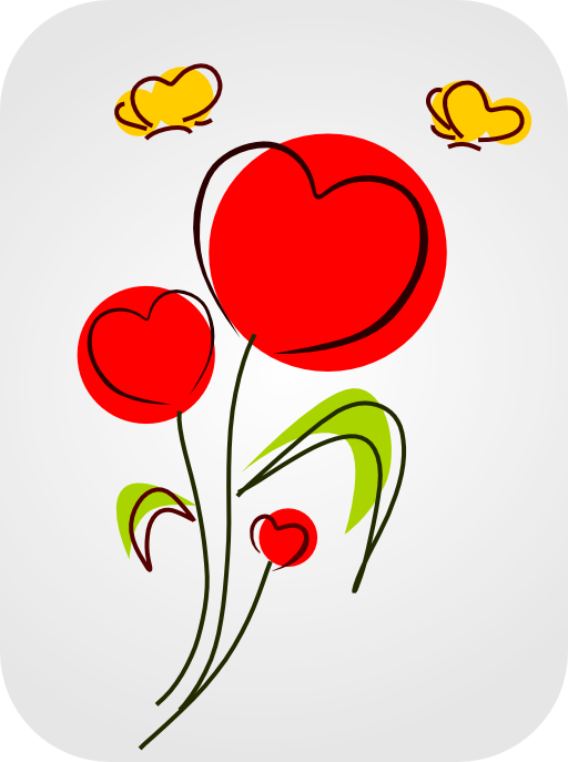 Flowers With Hearts