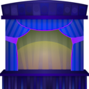 download Stage clipart image with 225 hue color