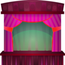 download Stage clipart image with 315 hue color