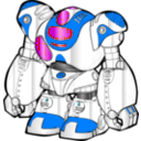 download Robot Color Simply clipart image with 180 hue color