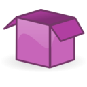 download Open Box clipart image with 270 hue color