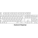 download Keyboard Mappings Outline clipart image with 135 hue color