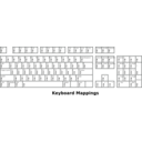 download Keyboard Mappings Outline clipart image with 180 hue color