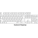 download Keyboard Mappings Outline clipart image with 225 hue color