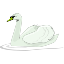 download Swan Swimming clipart image with 45 hue color