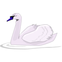 download Swan Swimming clipart image with 225 hue color