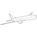 download Boeing 777 clipart image with 315 hue color
