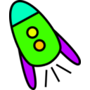 download Very Simple Rocket clipart image with 45 hue color