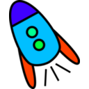 download Very Simple Rocket clipart image with 135 hue color