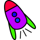 download Very Simple Rocket clipart image with 225 hue color