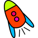 download Very Simple Rocket clipart image with 315 hue color