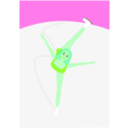 download Ice Skater clipart image with 90 hue color