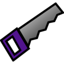 download Saw clipart image with 270 hue color