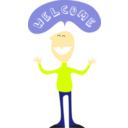 download Welcome clipart image with 45 hue color