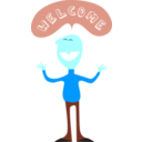 download Welcome clipart image with 180 hue color