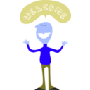 download Welcome clipart image with 225 hue color