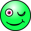 download Emoticons Winking Face clipart image with 90 hue color