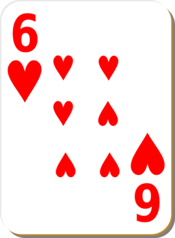 White Deck 6 Of Hearts