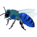 download Honeybee clipart image with 180 hue color