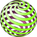 download Spiral Ball clipart image with 90 hue color