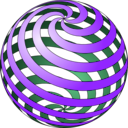 download Spiral Ball clipart image with 270 hue color