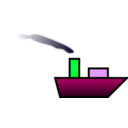 download Ship With Smoke clipart image with 135 hue color