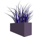 download Grass In Square Planter clipart image with 135 hue color