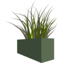 download Grass In Square Planter clipart image with 315 hue color