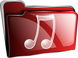 Folder Icon Red Music