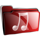 Folder Icon Red Music