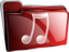 Folder Icon Red Music