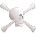 download Skull And Bones clipart image with 315 hue color