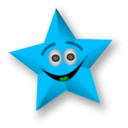 download Smiling Star clipart image with 135 hue color