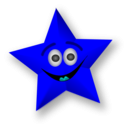 download Smiling Star clipart image with 180 hue color