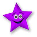 download Smiling Star clipart image with 225 hue color