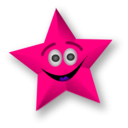download Smiling Star clipart image with 270 hue color