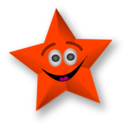 download Smiling Star clipart image with 315 hue color