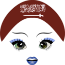 download Pretty Saudi Girl Smiley Emoticon clipart image with 225 hue color