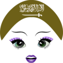 download Pretty Saudi Girl Smiley Emoticon clipart image with 270 hue color