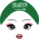 download Pretty Saudi Girl Smiley Emoticon clipart image with 0 hue color